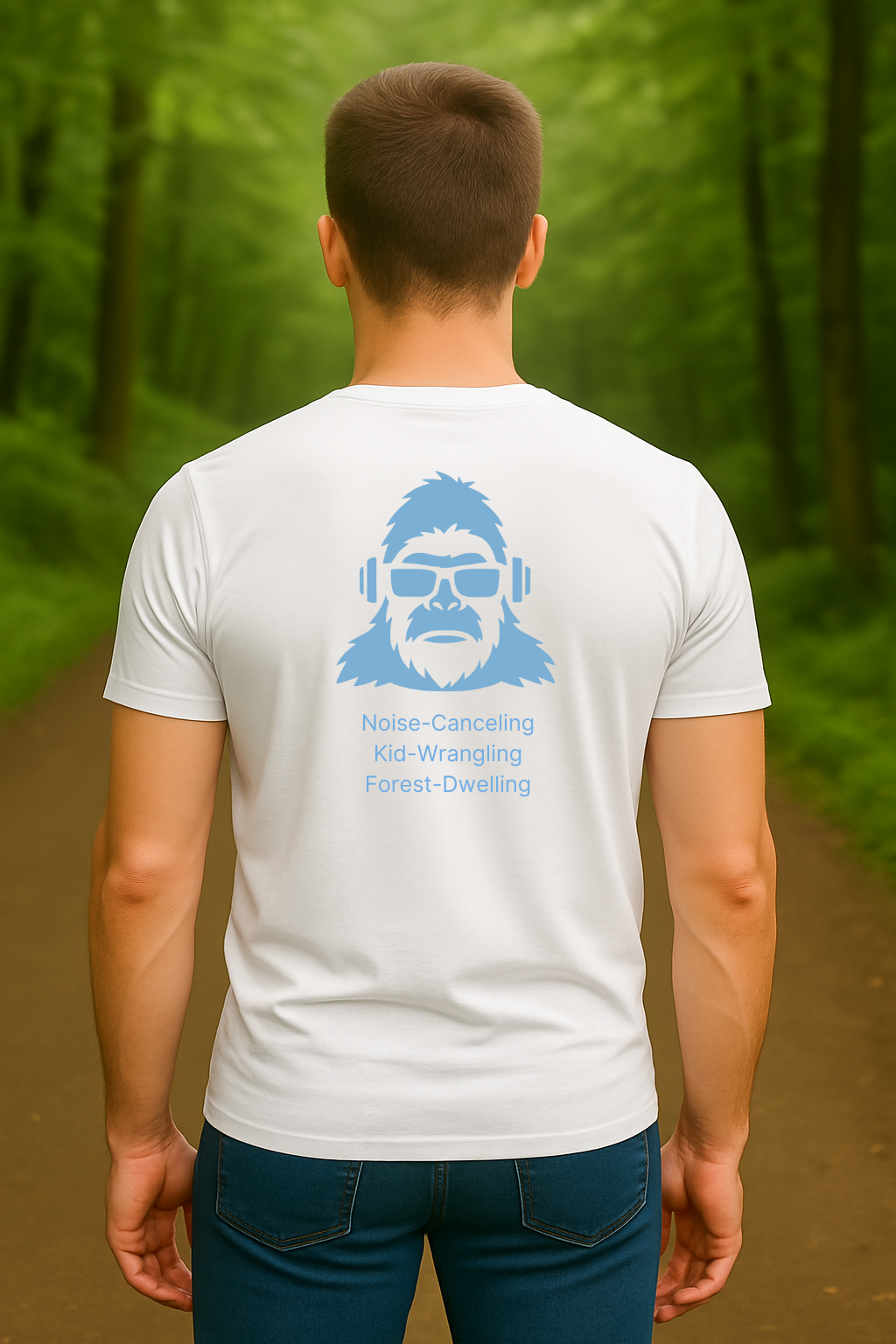 Kid-Wrangling Forest Tee – Noise-Canceling Parent Gear by SquatchFam™