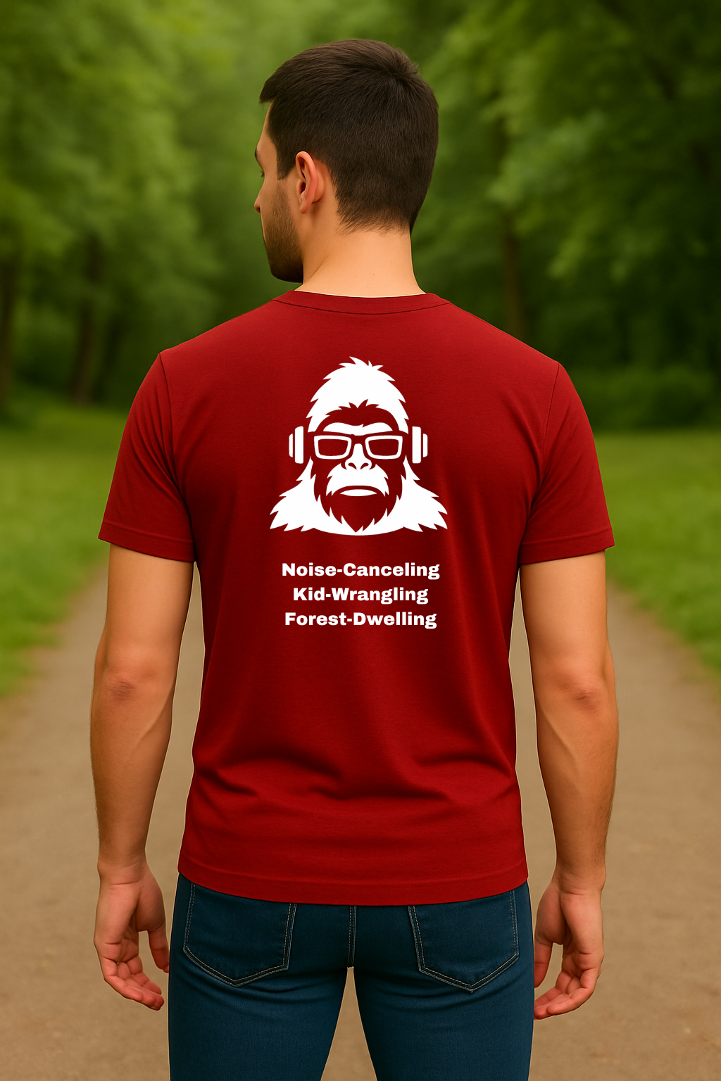 Kid-Wrangling Forest Tee – Noise-Canceling Parent Gear by SquatchFam™