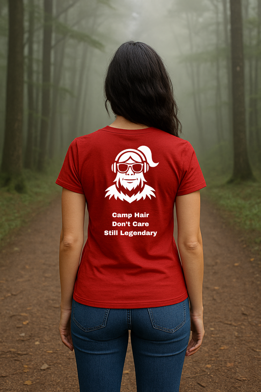 SquatchWoman – Camp Hair Don’t Care Still Legendary | SquatchFam™ Official Gear