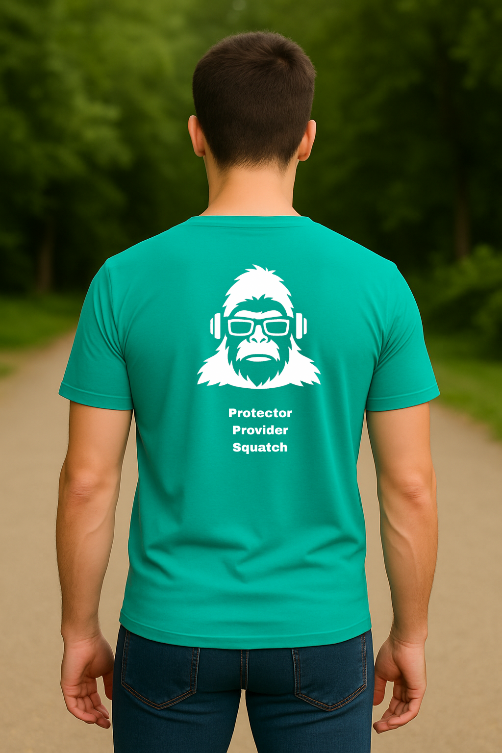 Protector Provider Squatch T-Shirt – Guardian Cryptid Gear from the Blue Ridge