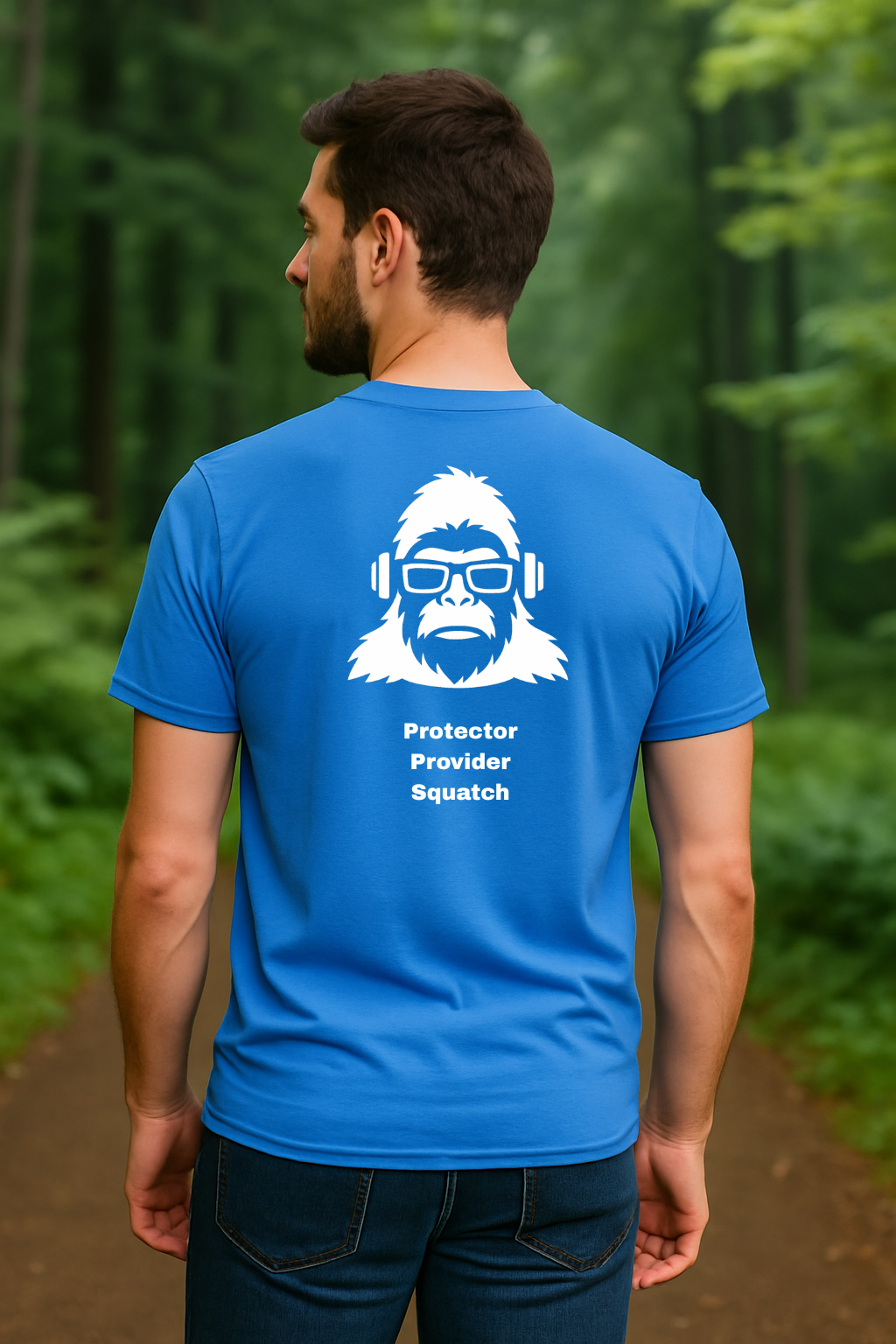 Protector Provider Squatch T-Shirt – Guardian Cryptid Gear from the Blue Ridge