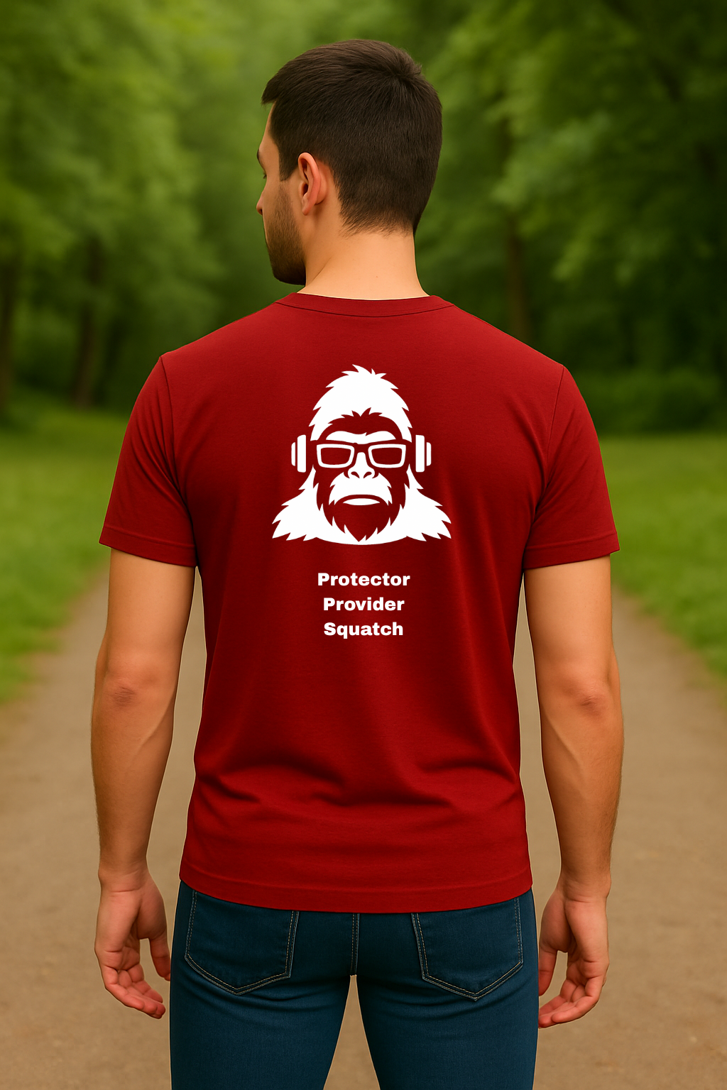 Protector Provider Squatch T-Shirt – Guardian Cryptid Gear from the Blue Ridge
