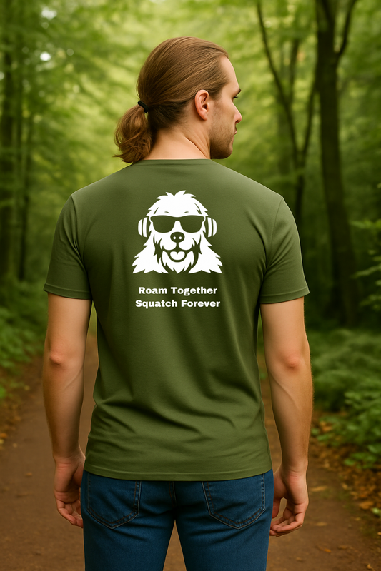Roam Together, Squatch Forever T-Shirt – SquatchDog™ Adventure Tee