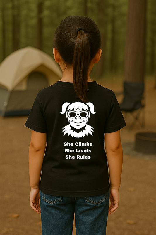 SquatchGirl – She Climbs She Leads She Rules (Kids) | SquatchFam™ Official Gear
